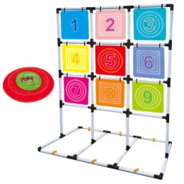 Gra Zręcznościowa Rzut Frisbee Dyskiem Do Celu Domowa Ogrodowa