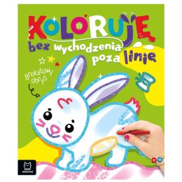 Koloruję bez wychodzenia poza linię. Brokatowy obrys. Z zajączkiem KS1026