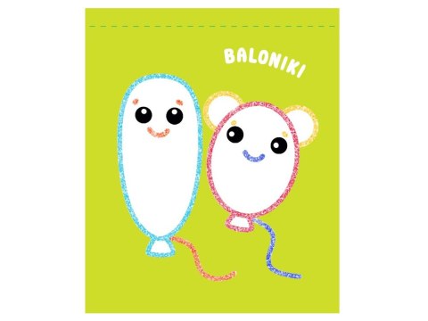 Koloruję bez wychodzenia poza linię. Brokatowy obrys. Z zajączkiem KS1026