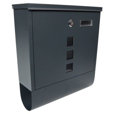 Skrzynka na listy pocztowa Czarna z okienkiem