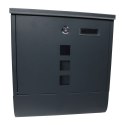Skrzynka na listy pocztowa Czarna z okienkiem