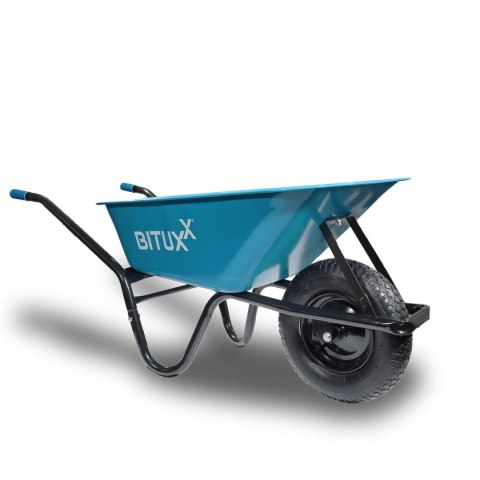 Taczka Ogrodowa Solidna taczka 100L jednokołowa niebieska Mocna 250kg