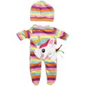 WOOPIE Ubranko dla Lalki Zestaw Pajacyk Body Jednorożec Czapeczka 43 cm