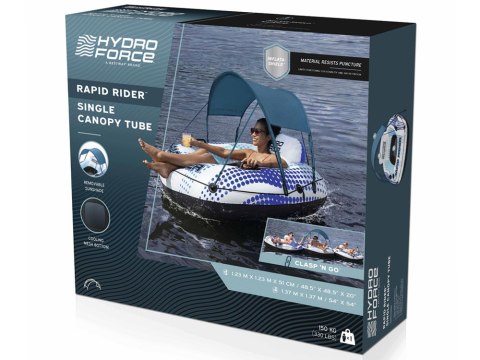 Koło z oparciem daszek Bestway dmuchany ponton 123cm 43725