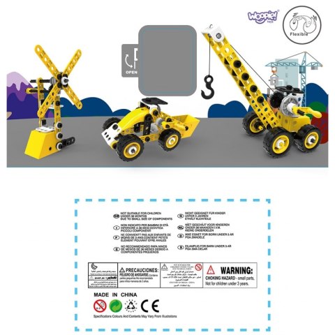 WOOPIE Pojazdy Zestaw Konstrukcyjny 8w1 Klocki STEAM