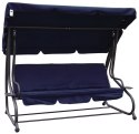 Huśtawka Ogrodowa Siedzisko Textylina 2x1 Granatowa