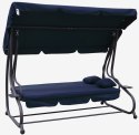 Huśtawka Ogrodowa Siedzisko Textylina 2x1 Granatowa