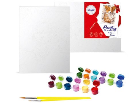 Zestaw do malowania po numerach Śpiący corgi KHO6617 30x40 AP0014