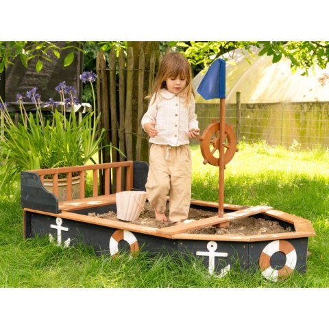 AXI Drewniana Piaskownica Doris ze Schowkiem + Pokrowiec 153 cm