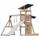 AXI Drewniany Duży Plac Zabaw Huśtawki Zjeżdżalnia Wieża + Piaskownica - Biały