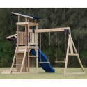 AXI Drewniany Duży Plac Zabaw Huśtawki Zjeżdżalnia Wieża + Piaskownica