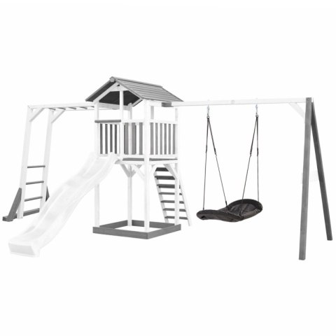 AXI Plac Zabaw Drewniany Wieża z Huśtawką Drabinki Wspinaczkowe Zjeżdżalnia XLL