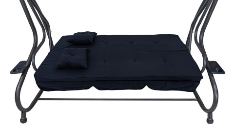 Huśtawka Ogrodowa Siedzisko Textylina 2x1 Granatowa