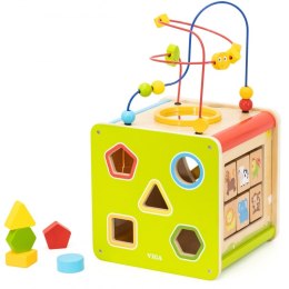 Viga Drewniana Kostka Edukacyjna 5w1
