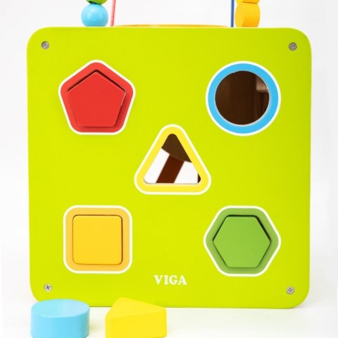 Viga Drewniana Kostka Edukacyjna 5w1