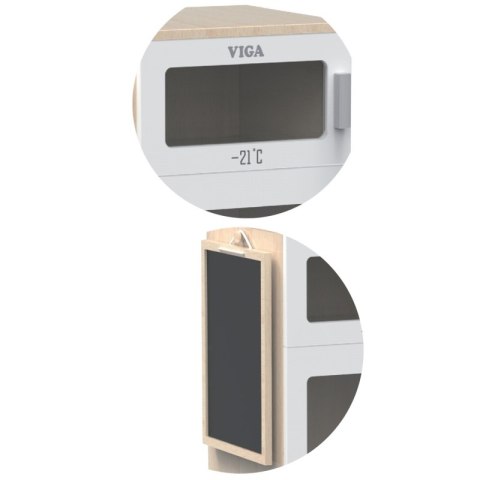 Viga Drewniana Lodówka Z Tablicą Kredową