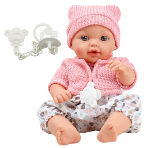 Lalka Bobas Niemowlę Czapka Sweterek Smoczek Dźwięki