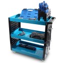 Wózek Warsztatowy z 3 półkami i ścianą perforowaną idealny dla majsterkowicza