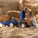 FALK Traktor na Pedały New Holland Duży z Przyczepką + Otwierana Maska od 2 lat