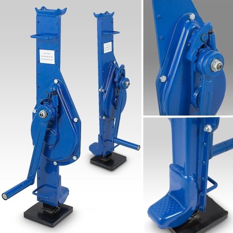 PRZEMYSŁOWY PODNOŚNIK MECHANICZNY DO WARSZTATU 3 T STALOWY NIEBIESKI