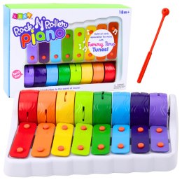 Rock N' Roller Piano Instrument Dla Malucha Cymbałki Obrotowe Koła Kolorowe