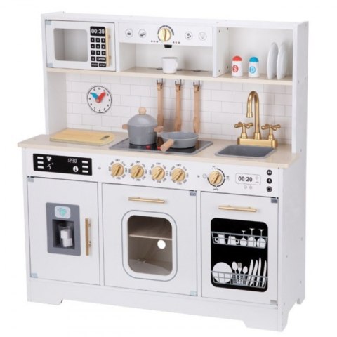 TOOKY TOY Duża Drewniana Multifunkcyjna Kuchnia Nowoczesna Akcesoria