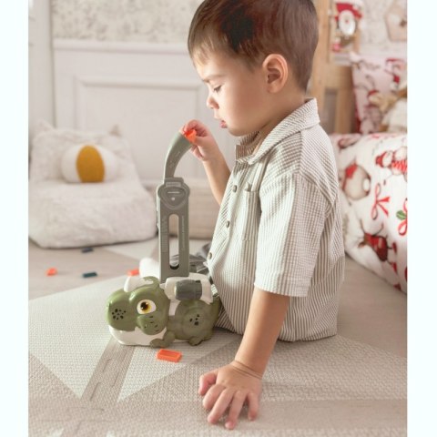 WOOPIE Elektryczna Ciuchcia Lokomotywa do Klocków Domino Dinozaur Pomarańczowy - 3szt.