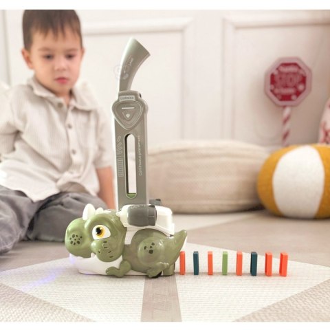 WOOPIE Elektryczna Ciuchcia Lokomotywa do Klocków Domino Dinozaur Pomarańczowy - 3szt.