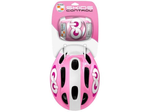 Regulowany zestaw ochronny dla dzieci Kask + ochraniacze RÓŻOWY SP0856