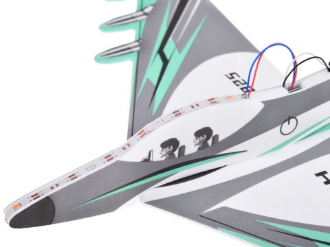 Składany lekki samolot z pianki lata świeci LED śmigło ładownie USB ZA5583