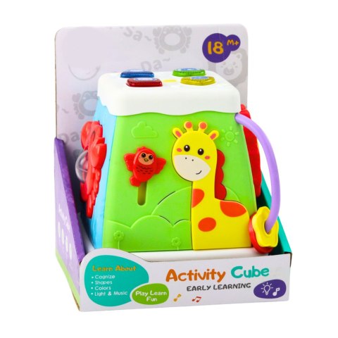 Kostka Edukacyjna Wielofunkcyjna Interaktywna Światła Dźwięki