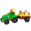 Traktor Z Napędem Interaktywny Zwierzątka Przyczepa Dźwięki Światła