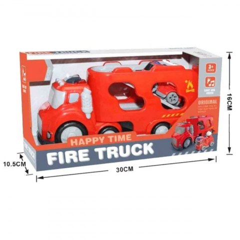 WOOPIE Duża Czerwona Laweta City Truck Efekty Dźwiękowe i Świetlne