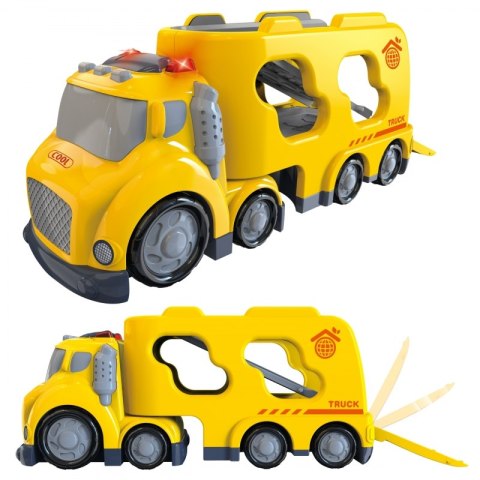 WOOPIE Duża Żółta Laweta City Truck Efekty Dźwiękowe i Świetlne