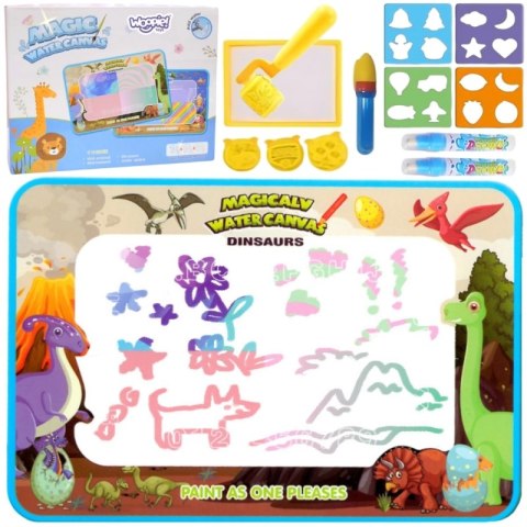 WOOPIE Magiczna Mata do Malowania Wodą XXL Pieczątki Cyferki 100cm