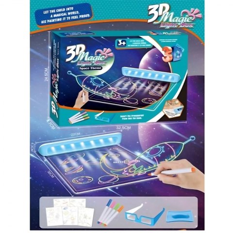 WOOPIE Magnetyczna Tablica 3D Podświetlenie LED do Rysowania