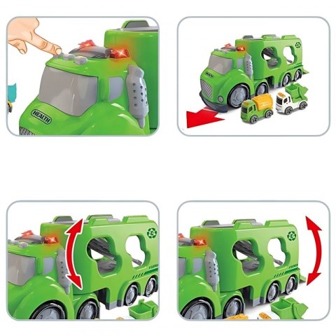 WOOPIE Zielona Laweta City Truck Efekty Dźwiękowe i Świetlne