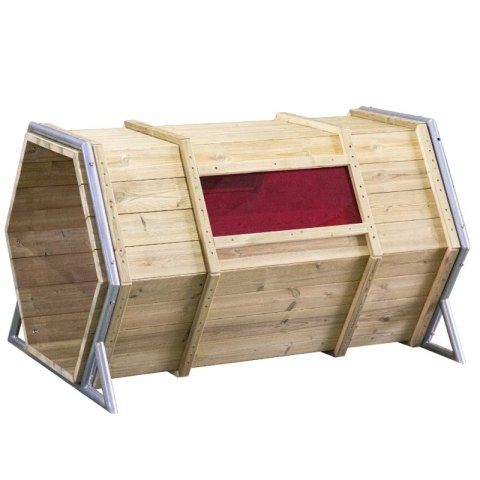 CLASSIC WORLD Drewniany Tunel z Oknami do Czołgania Plac Zabaw