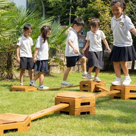 Classic World Edu Drewniana Ścieżka Akrobaty - Bezpieczny Tor Ruchowy