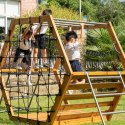 Classic World Edu Drewniany Zestaw Wspinaczkowy Heksagenalny Plac Zabaw
