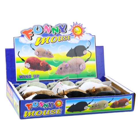 Nakręcana Mysz Futrzana Jeżdżąca Interaktywna Mix