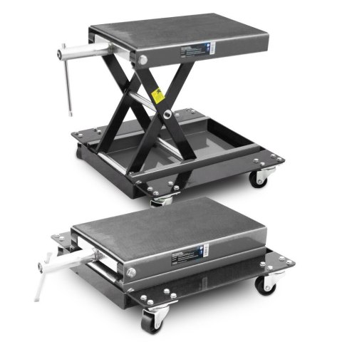 Podnośnik motocyklowy 12-37cm udźwig do 500kg wózek manewrowy do motocykla