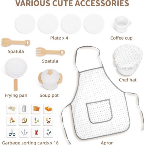 WOOPIE GREEN Drewniana Interaktywna Kuchnia 9w1 z Pralką i Tablicą