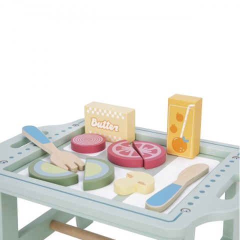 WOOPIE GREEN Zestaw Śniadaniowy z Tacą i Akcesoriami Serwis Pastelowy