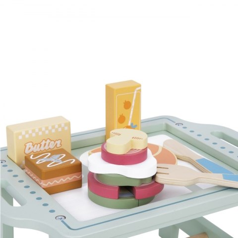 WOOPIE GREEN Zestaw Śniadaniowy z Tacą i Akcesoriami Serwis Pastelowy