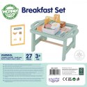 WOOPIE GREEN Zestaw Śniadaniowy z Tacą i Akcesoriami Serwis Pastelowy