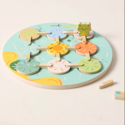 CLASSIC WORLD Gra Sensoryczna Liść Lotosu Dopasuj Kształty i Kolory