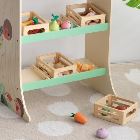 CLASSIC WORLD Zestaw Drewnianych Wypieków w Koszyku 6 el.