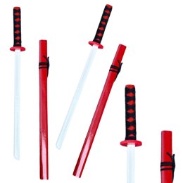 Drewniana Katana Miecz Do Zabawy Treningu Rekwizyt Czerwony 70cm
