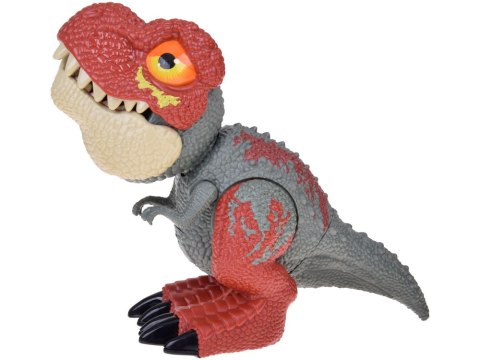 Ruchomy DINOZAUR Tyranozaur Rex Dźwięk + światło CZERWONY ZA5589